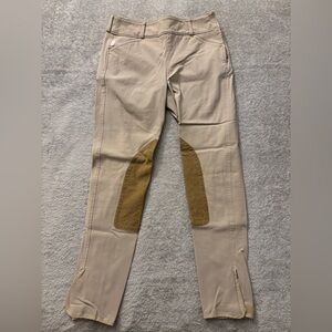 The Tailored Sportsman Beige Chinos with Brown Patches